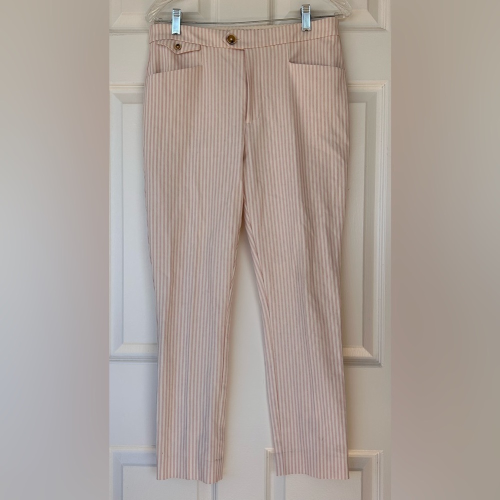 Anthropologie Essential Slim‎ Pinstripe Trousers Size 6
